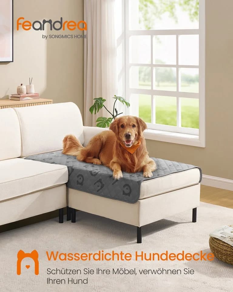 FEANDREA Tierdecke Wasserdichte Hundedecke Autoschondecke Sofaschutz