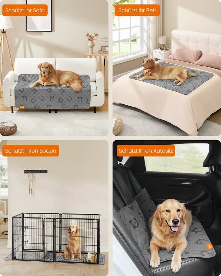 FEANDREA Tierdecke Wasserdichte Hundedecke Autoschondecke Sofaschutz - Bild 4