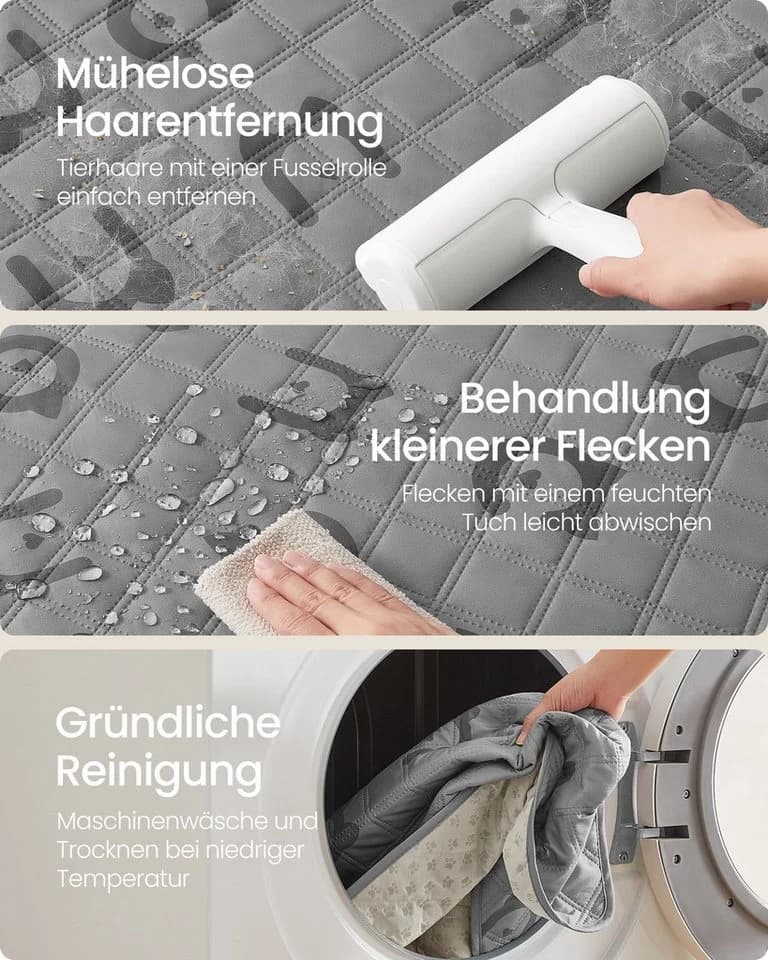 FEANDREA Tierdecke Wasserdichte Hundedecke Grau - Bild 5