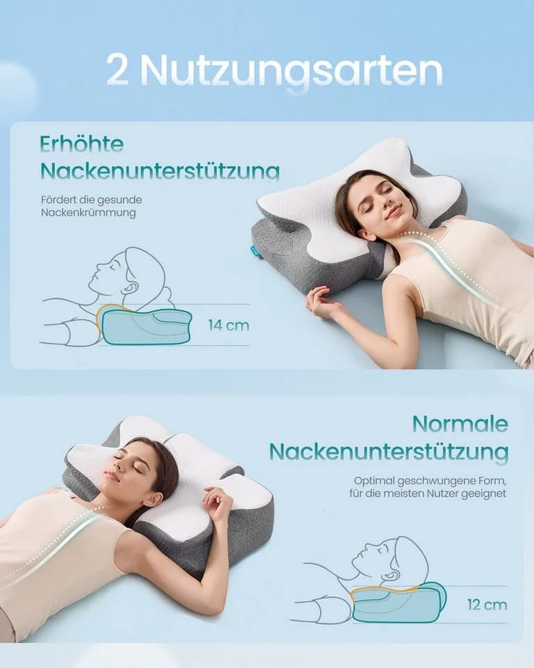 Ergonomisches Nackenstützkissen aus Memory-Schaumstoff - Bild 4
