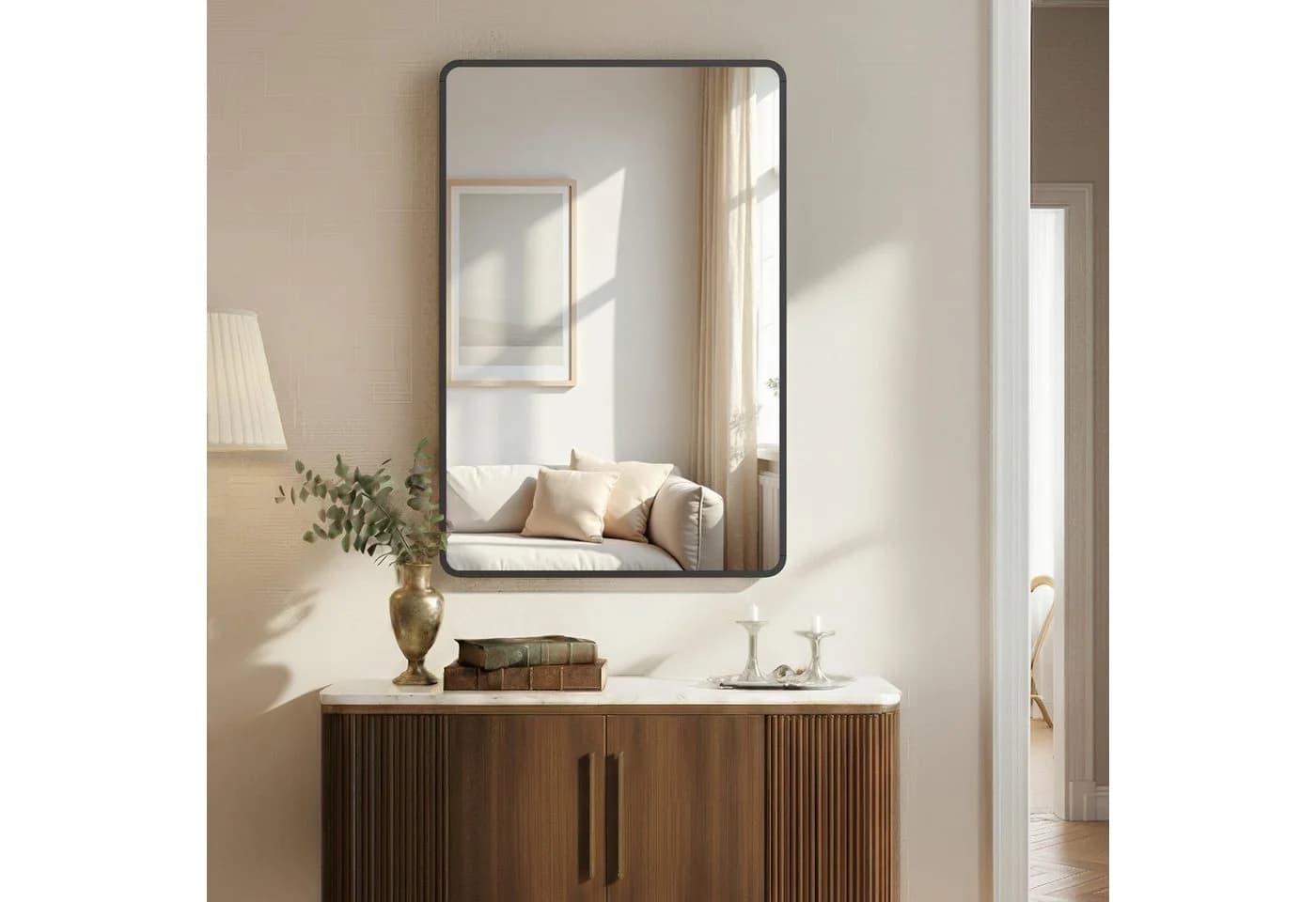 SONGMICS Wandspiegel Aluminiumrahmen 91 x 61 cm - Bild 2