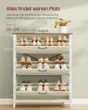 VASAGLE Schuhschrank Landhausstil 3 Klappen 18-24 Paar Schuhe Bild 4