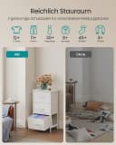 SONGMICS Kommode Schrank Aufbewahrungsschrank Stahl MDF Vliesstoff Schlafzimmer Bild 3