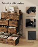 SONGMICS Kommode Schrank Aufbewahrungsschrank Stahl MDF Vliesstoff Schlafzimmer Bild 5