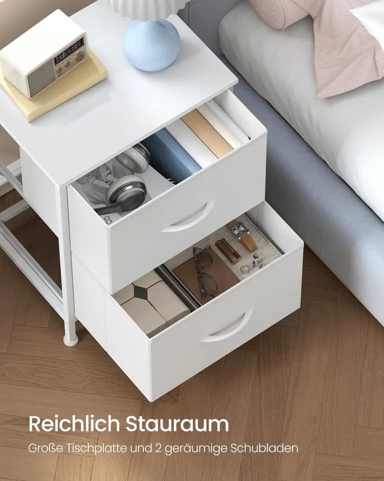 SONGMICS Kommode 2 Stoffschubladen Wolkenweiß Stahl - Bild 3