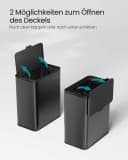 SONGMICS Mülleimer hängend 8L Stahl mit Deckel schwarz Bild 4