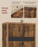 VASAGLE Bücherregal 3/4-stöckig Braun Bild 4