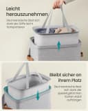 SONGMICS Wäschekorb 170 L 2 Fächer Wäschesortierer Grau Bild 5