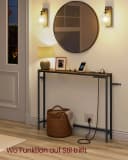 VASAGLE Konsolentisch 2-St. Flurtisch Braun-Schwarz 15 x 100 x 80 cm Bild 1