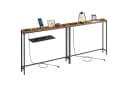 VASAGLE Konsolentisch 2-St. Flurtisch Braun-Schwarz 15 x 100 x 80 cm Bild 2