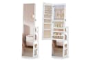 SONGMICS Schmuckschrank 360° drehbar mit LED-Beleuchtung Wolkenweiß Bild 2