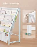 SONGMICS Spielzeugregal Bücherregal Kinder Spielzeugregal Seitentasche 75 cm Weiß Bild 4