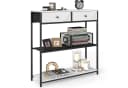 VASAGLE Konsolentisch Beistelltisch Flurtisch schmal 2 Schubladen 24 x 76 x 80 cm Bild 2