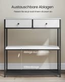 VASAGLE Konsolentisch Beistelltisch Flurtisch schmal 2 Schubladen 24 x 76 x 80 cm Bild 4