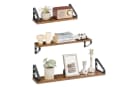 VASAGLE Wandregal Schweberegal 3er Set Braun-Schwarz 40/50/60 cm Bild 1