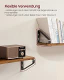 VASAGLE Wandregal Schweberegal 3er Set Braun-Schwarz 40/50/60 cm Bild 4