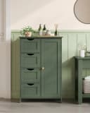 VASAGLE Badmöbel-Set Badezimmerschrank Waldgrün 4 Schubladen Bild 1