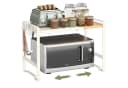 SONGMICS Gewürzregal Mikrowellenständer 41,5-64 cm Stahl Bambus Bild 2