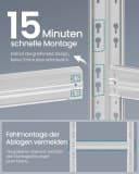 SONGMICS Schwerlastregal 2-tlg. 2er Set 30 x 75 x 150 cm Silber Stahl MDF Bild 3