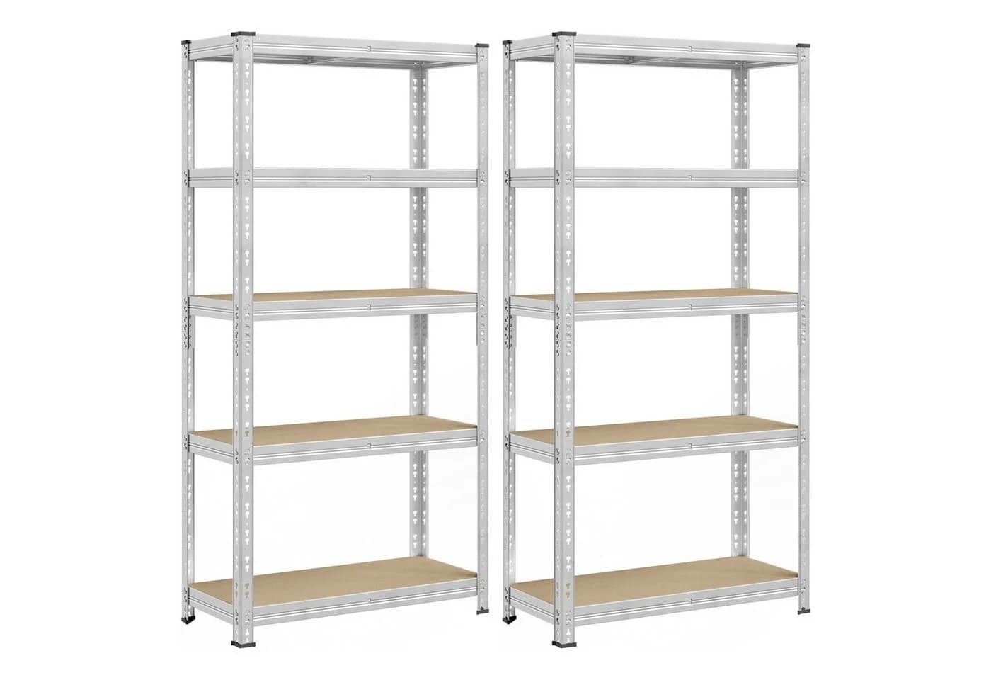 SONGMICS Schwerlastregal 2-tlg. Set 40x90x180 cm Silber Stahl MDF - Bild 2