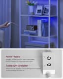 VASAGLE Bücherregal 6 Ebenen Beige Standregal LED-Beleuchtung Bild 5