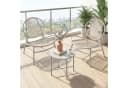 SONGMICS Gartenlounge-Set 3-tlg. Grau PE-Polyrattan Bild 1