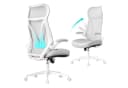 SONGMICS Bürostuhl Schreibtischstuhl Ergonomische Rückenlehne Hochklappbare Armlehnen Grau Bild 2