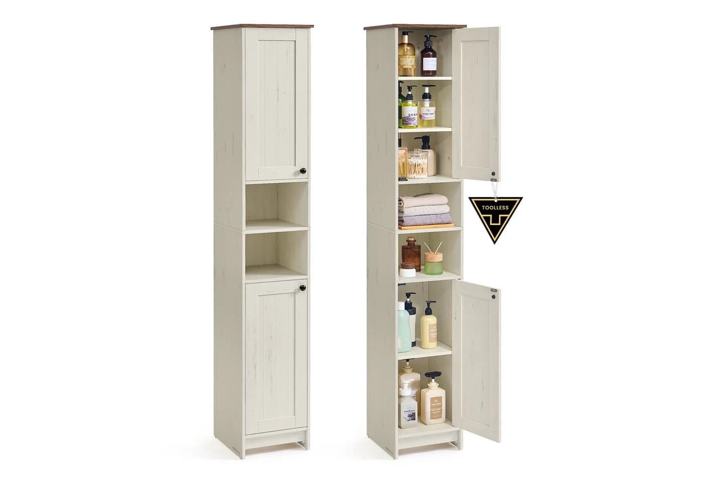 Moderne Badkommode aus Holz und Spanplatte - Bild 2