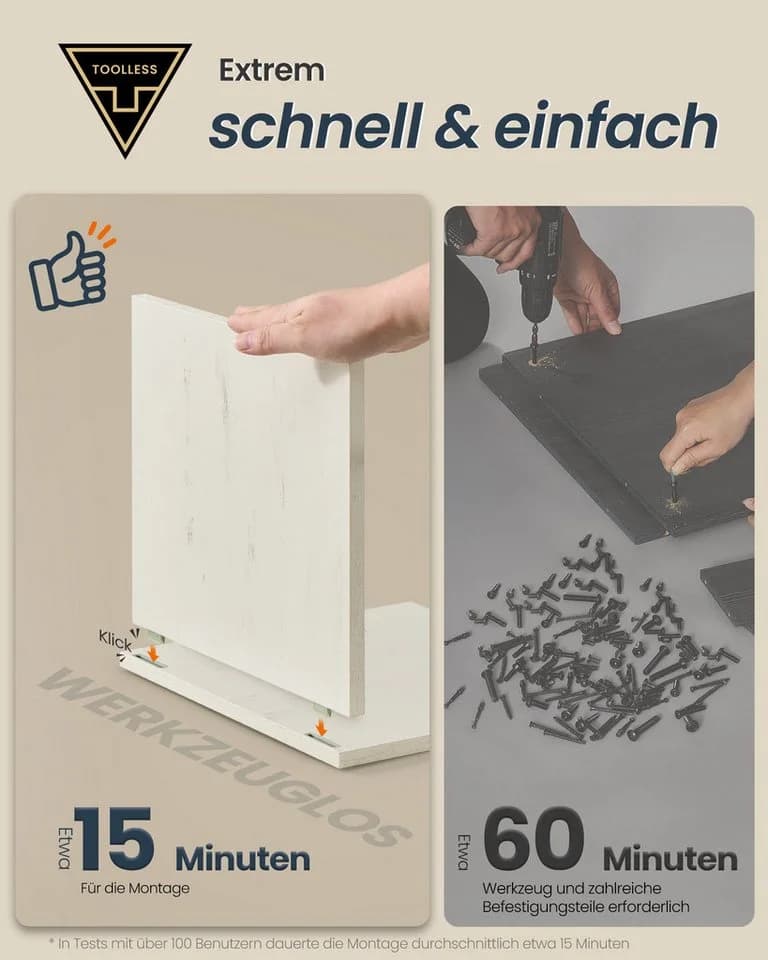 Moderne Badkommode aus Holz und Spanplatte - Bild 3