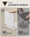 VASAGLE Nachttisch 1er Set/2er Set schmal Beistelltisch Schneeweiß Bild 5