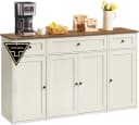 VASAGLE Sideboard Küchenschrank 39x81x140cm Toolless-Technologie Bild 2