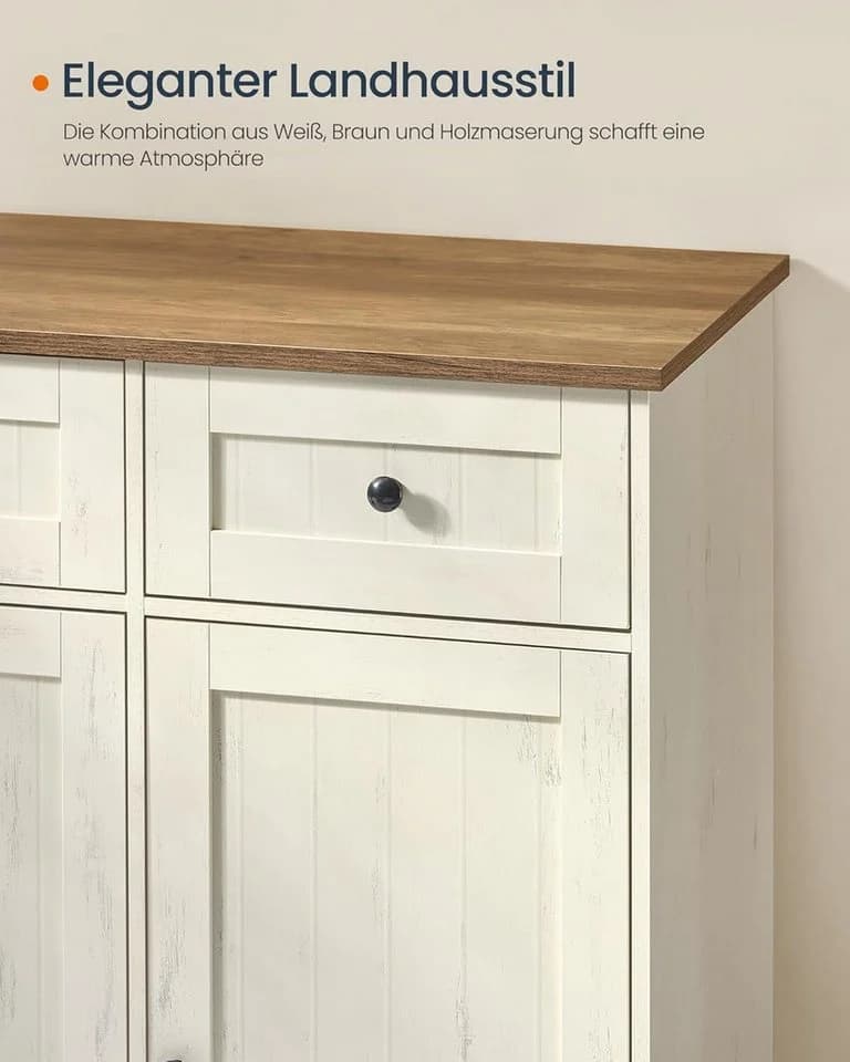 VASAGLE Sideboard Küchenschrank 39x81x140cm Toolless-Technologie - Bild 5