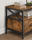 VASAGLE TV-Schrank Fernsehtisch 3 Stoffschubladen Braun-Schwarz Bild 4