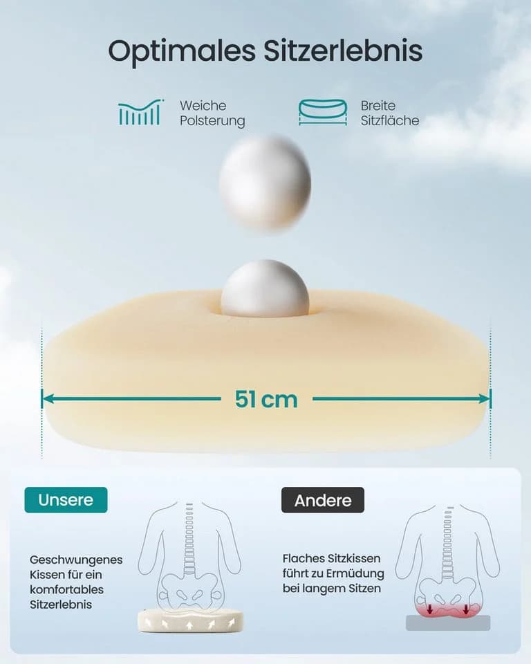 SONGMICS Bürostuhl ergonomisch, Drehstuhl mit Netzgewebe, Schreibtischstuhl mit Lendenstütze Beige - Bild 5