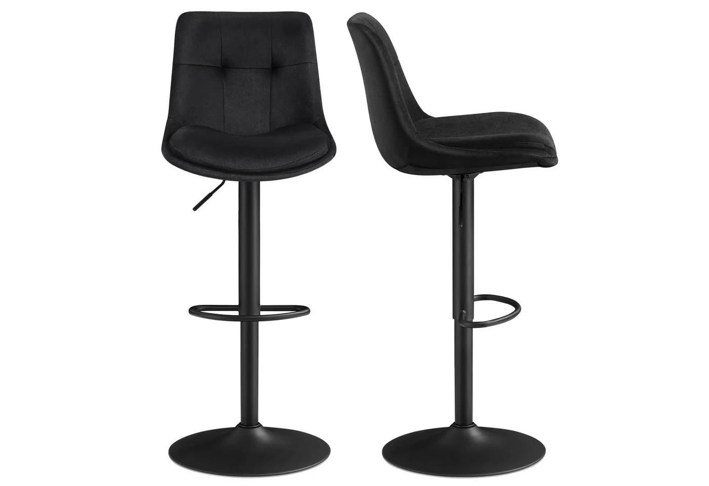 Stilvoller Barhocker in Schwarz - Bild 2