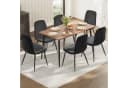 VASAGLE Esszimmerstuhl 6er Set Grau Metallbeine Chenille Bild 1