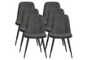 VASAGLE Esszimmerstuhl 6er Set Grau Metallbeine Chenille Bild 5
