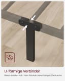 VASAGLE Bettgestell 2-tlg. 90x200 cm Metall Bettrahmen hochtragfähig Bild 3