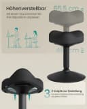 SONGMICS Arbeitshocker Stehhocker 360° neigbar Schreibtischstuhl Anti-Rutsch Bild 4