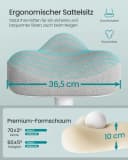 SONGMICS Arbeitshocker Stehhocker 360° neigbar Schreibtischstuhl Anti-Rutsch Grau Bild 5