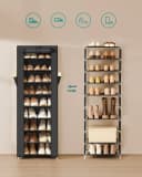 SONGMICS Schuhregal Schuhschrank 10 Ebenen für bis zu 20/40 Paar Schuhe Bild 4