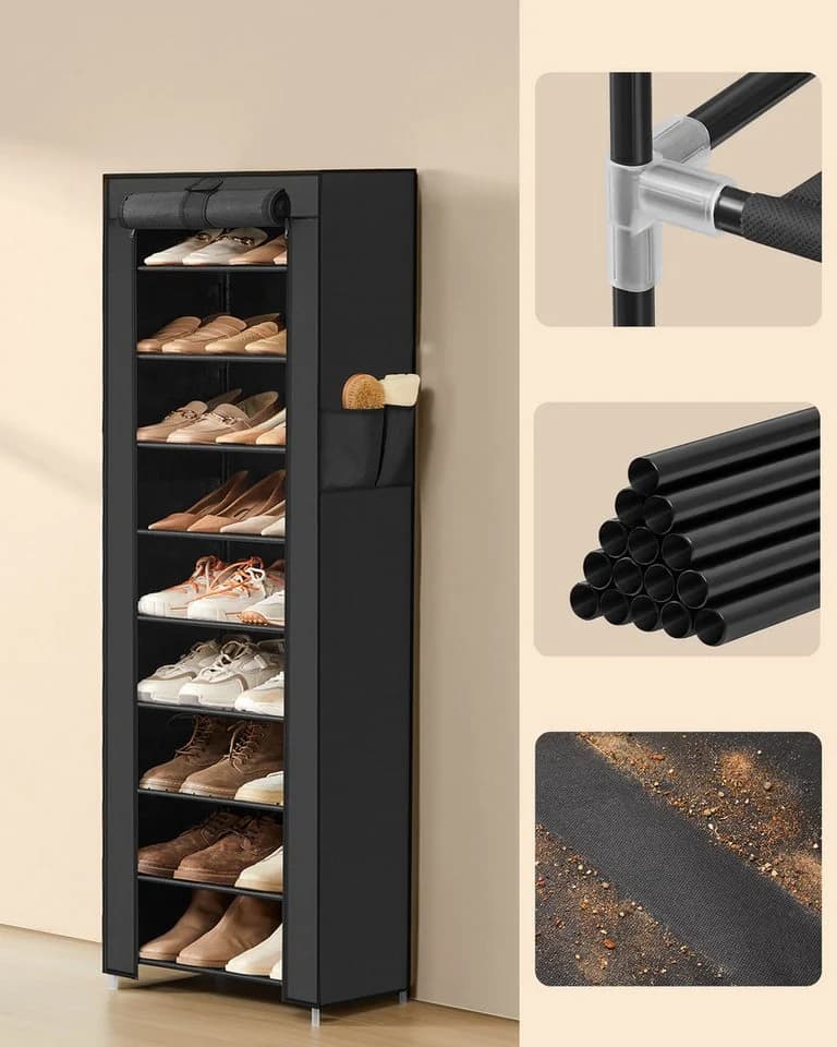 SONGMICS Schuhregal Schuhschrank 10 Ebenen für bis zu 20/40 Paar Schuhe - Bild 5