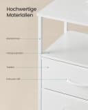SONGMICS Nachttisch mit Ladestation Beistelltisch LED-Beleuchtung Bild 5