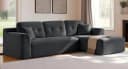 VASAGLE Ecksofa modulares Sofa mit Chaiselongue Schiefergrau Bild 2