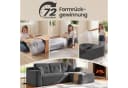 VASAGLE Ecksofa modulares Sofa mit Chaiselongue Schiefergrau Bild 3
