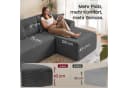 VASAGLE Ecksofa modulares Sofa mit Chaiselongue Schiefergrau Bild 4