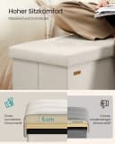 SONGMICS Sitzbank Cappuccinobeige MDF Aufbewahrungsbox Bild 3