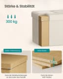 SONGMICS Sitzbank Cappuccinobeige MDF Aufbewahrungsbox Bild 4