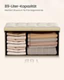 SONGMICS Sitzbank Cappuccinobeige MDF Aufbewahrungsbox Bild 5