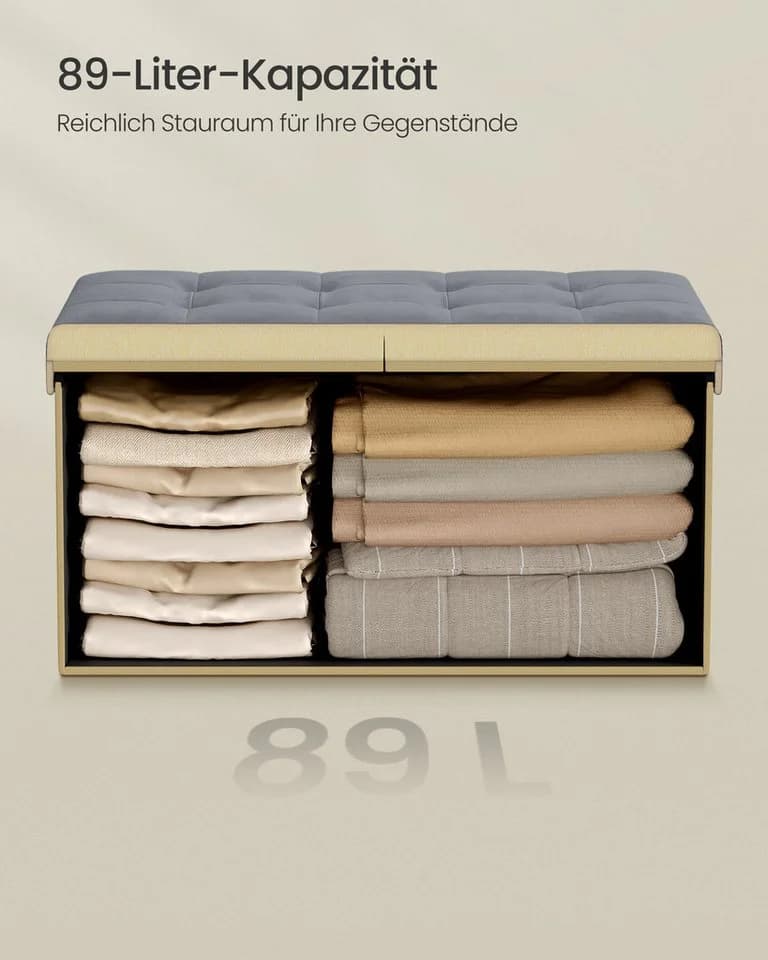 SONGMICS Sitzbank Sitztruhe Schiefergrau - Bild 5